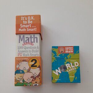 Brain Quest Math basics - grade 2 and Bonus WORLD CARDS